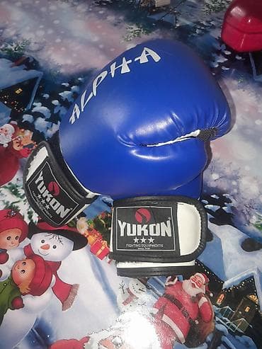 mağaza oyun dəsti: YUKON “ALPHA” boks əlcəkləri - Rəng: mavi/çəhrayı ağ detallarla - — 2