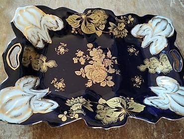Qara porselen dəstxərcək/tray - Material: yüksək keyfiyyətli porselen — 4