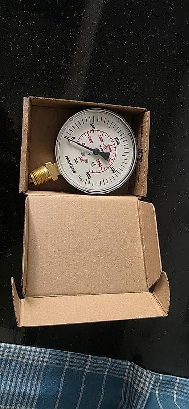 manometr satışı: Pakkens mexaniki manometr - Model: Pakkens, G 1/2” alt çıxışlı - Ölçü — 4