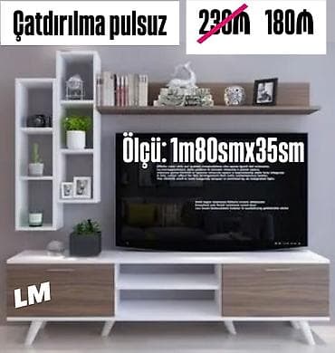 TV STEND / TV altı — Yeni və sifarişlə Ölçü: 1m80sm x 35sm Müasir