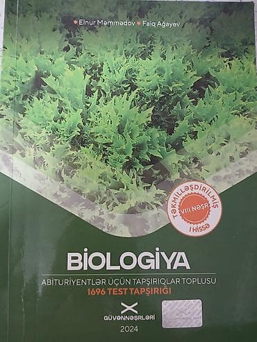 Məhsul: Biologiya üzrə abituriyent hazırlığı üçün test və tapşırıq — 3