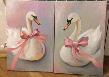 qiz səkilləri: 1-ci şəkil-Əl işi yağlı boya tablo – Kətan üzərində.Tam orijinaldır.Ev — 7