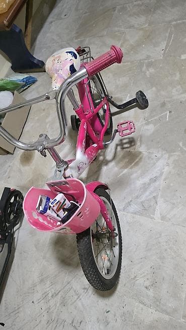 velosiped kameri: Uşaq velosipedi – qızlar üçün, çəhrayı-ağ dizayn. Xüsusiyyətlər: - — 5