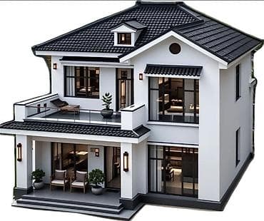kondisioner örtüyü: İki mərtəbəli müasir fərdi yaşayış evlərinin layihələndirilməsi və — 1