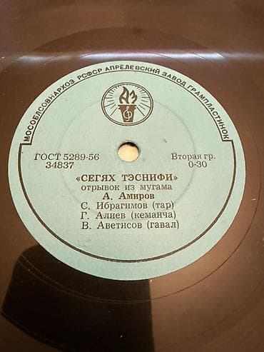 reper: Məhsul: Qrammofon valı (78 rpm), Aprelevka zavodu, RSFSR - Etiket — 1