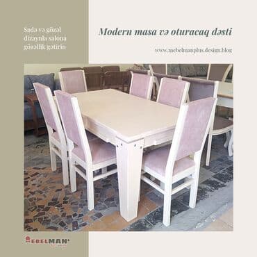oturacaqlarin uzlenmesi: Stol stul dəsti super endirimlə | MEBELMAN+ Sizin üçün əla fürsət. 📢 — 4