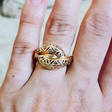 tək qaş: Toy, Üzük, Sarı qızıl, 585 Əyar, Qaşsız — 3