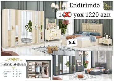 işlenmiş termolar: İkinəfərlik çarpayı, Dolab, Termo, 2 tumba, Azərbaycan, Yeni — 21