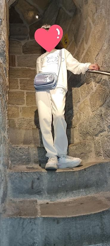 supinator ayaqqabi: Uşaq/Gənc üçün iki hissəli idman dəsti - Rəng: süd-ağ - Üst — 2