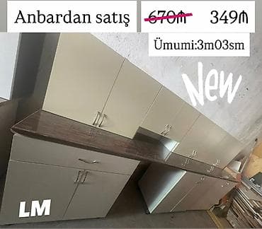 Mətbəx mebellərinin sifarişlə hazırlanması✔️ Ölçü : 3metr03sm☑️ üst — 1