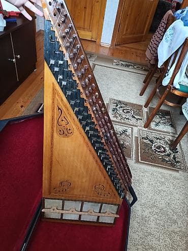 Qanun musiqi aləti (Sərt futlyarla birlikdə Ənənəvi simli-mizrablı — 3