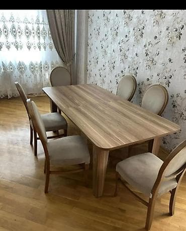 Fabrik istehsalı masa desti. 440azn 6 stulla. Vakumlu açılır. İdeal