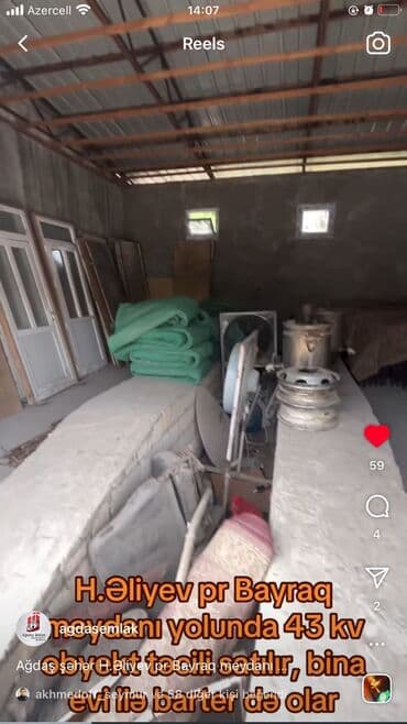 emlak elanlari: 43kv çıxarışlı sənədli obyekt satılır.cüt kubikden,beton arakəsməsi və — 3