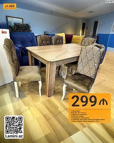 stul taxta: Masa Dəsti – La Mini - Ölçülər: 90 × 160 sm - Mexanizm: Açılmayan — 1