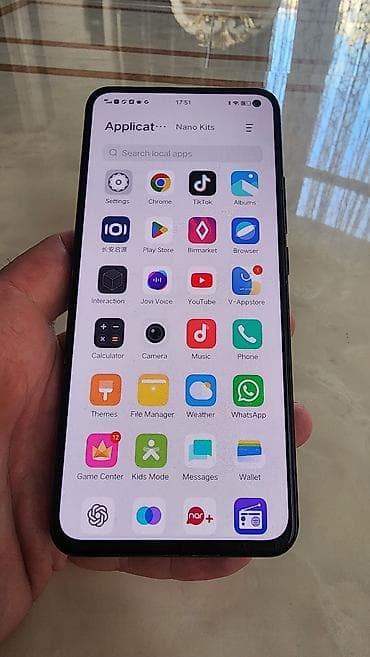 dubay telfonlar: Vivo S5, rəng - Qara, Barmaq izi — 8