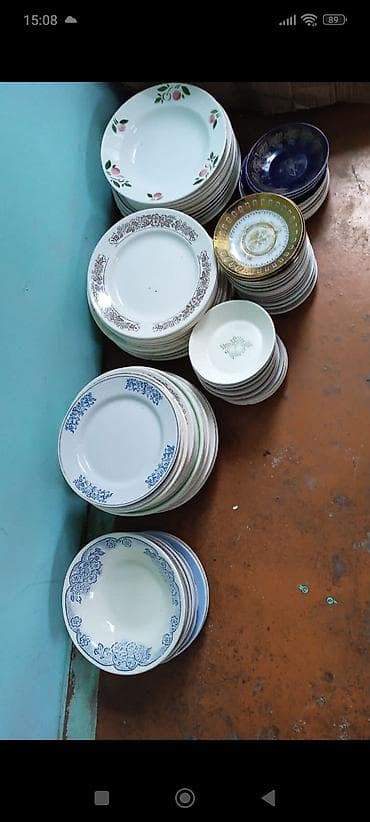 şüşe qab: Nahar dəsti, rəng - Ağ, Keramika — 1