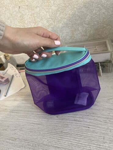 Üz üçün toner və losyonlar: Məhsul: Clinique kosmetik çantası - Rəng: Bənövşəyi torlu korpus — 5