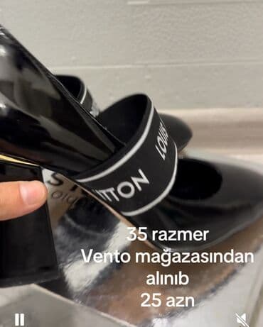 qadin pencekleri: Tuflilər, Ölçü: 35, rəng - Qara, Yeni — 1