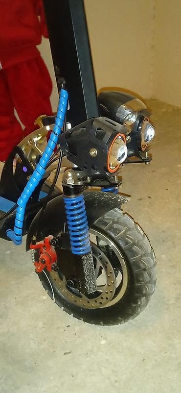 samokat elektrikli: Güclü elektrikli skuter – oturacaqlı, amortizatorlu, iri təkərli — 2