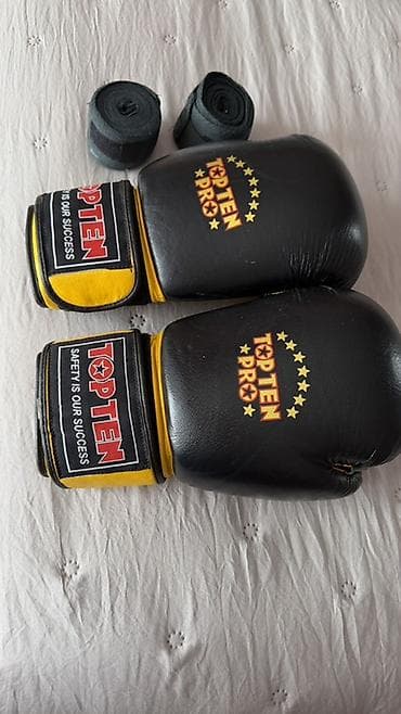 boks torbasi: Top Ten Pro boks əlcəkləri + 2 ədəd bandaj dəsti - Brend: Top Ten Pro — 1