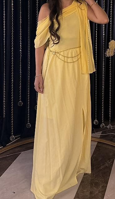 yeni donlar: 1 dəfə geyinilib. Rəngi limon sarısıdır. İdeal vəziyyətdədir — 3