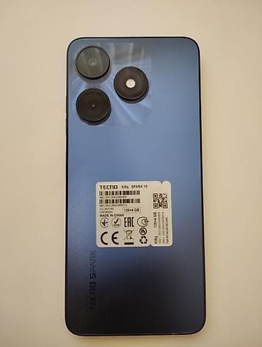 Tecno Spark 10 4G, 128 ГБ, цвет - Синий, Сенсорный, Отпечаток пальца, Две SIM карты — 2