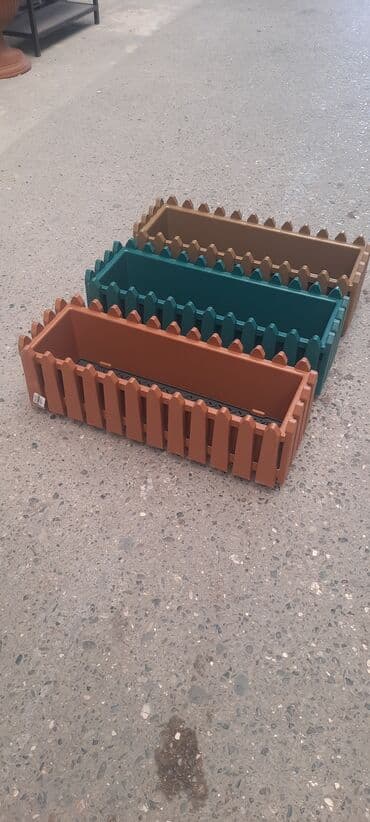 heyet gülleri: Dibçək – gül qabı – balkon üçün düzbucaqlı Dibcek qabi dibcek qablari — 3