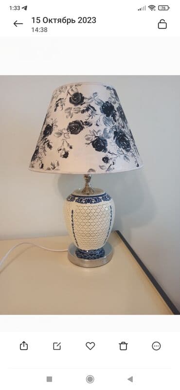 Masaüstü dekorativ lampa (2 model) - Klassik üslubda, keramika gövdə