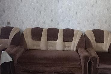 işlenmiş stol stullar: İşlənmiş, Di̇van-kravat, 2 kreslo, Divan, Bazalı, Açılan — 3