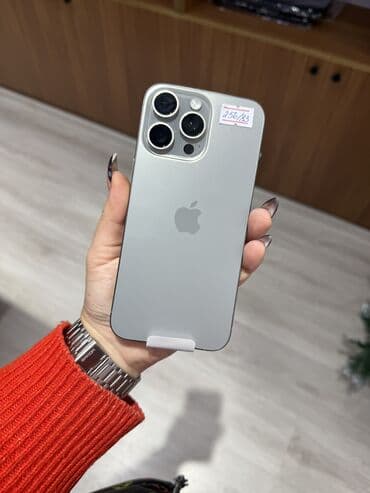 Hoffmann: IPhone 15 Pro Max, 256 GB, Natural Titanium, Zəmanət, Face ID — 1