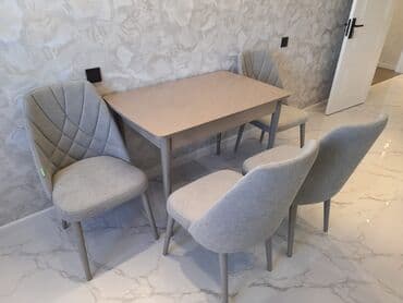 Mətbəx üçün, Yeni, Açılmayan, Kvadrat masa, 4 stul lalafo.az -da Mətbəx üçün, Yeni, Açılmayan, Kvadrat masa, 4 stul