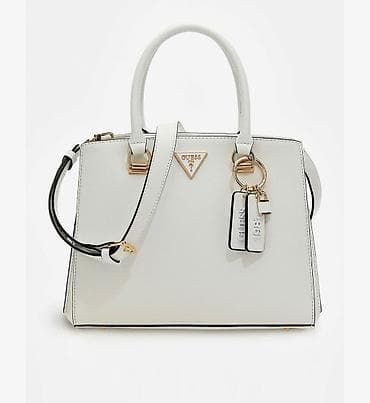 macbook canta: Guess NOELLE GIRLFRIEND SATCHEL – ağ rəngdə əl çantası. Almaniyadan — 3