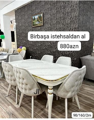 restoran masalari: Qonaq otağı üçün, Yeni, 6 stul — 1