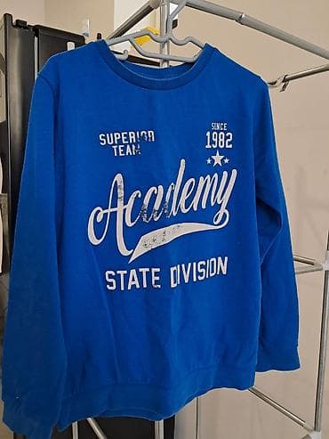 qirmizi kofta: Uşaq üçün 4 ədəd uzunqol sweatshirt dəsti - Tünd mavi sweatshirt: Ön — 2