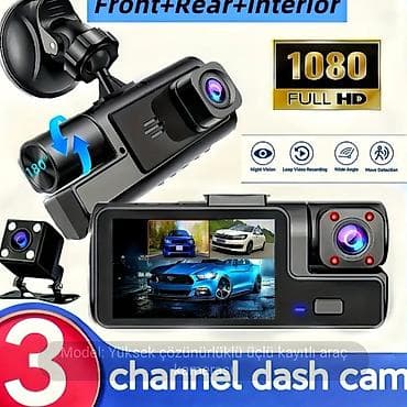 3 goz qaz: İki yönlü avtomobil DVR (ön + salon) – 1080P Full HD Xüsusiyyətlər: - — 9