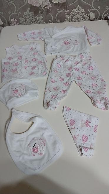 komplekt: Uşaq dəsti, Qız üçün, 0 - 3 ay — 5