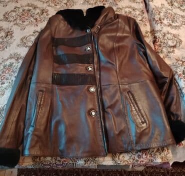 Qadın dərİ gödəkçəsi. - Rəng: tünd qəhvəyi - Material: dəridən