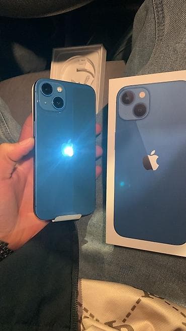 IPhone 13, 128 GB, Mavi, Zəmanət, Simsiz şarj, Face ID