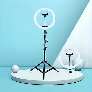 rol dəsti: 10 İnç (25 sm) LED Halqa İşığı + 110 sm Tripod Ştativ – Tam Studiyalı — 1