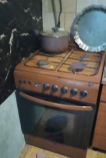 Qarışıq sobası Ayrıca dayanan, 4 gözlü, İşlənmiş