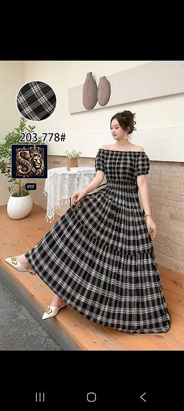 qara kurtkalar: Xanımlar üçün uzun qəfəsli (çəkməli) maxi don - Model: 203-777# — 4