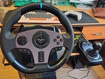 usb joystick pc: PXN oyun sükan dəsti – sükan, 3 pedallı blok və mexaniki sürət qutusu — 2