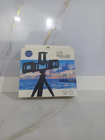 telefon tutacag: Live Multi Clip – 3‑ü 1‑də telefon tutacağı (lampastend üçün) — 1