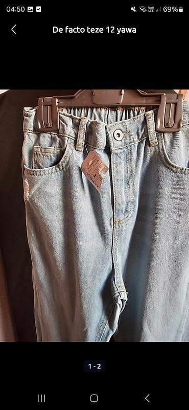 Donlar: DeFacto uşaqlar üçün cins şalvar - Yaş qrupu: 11-12 yaş - Rəng: açıq — 2