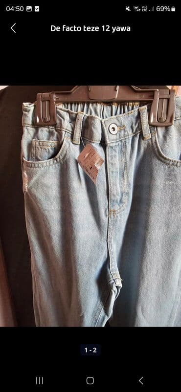 Uşaqlar üçün digər geyimlər: Məhsul: DeFacto uşaq cins şalvarı - Yaş qrupu: 11–12 yaş - Rəng — 2