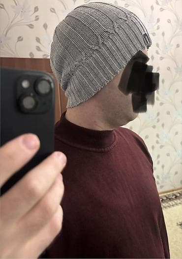 milli papaqlar: Toxunma, trikotaj papaq, Yeni, rəng - Boz, One size — 1