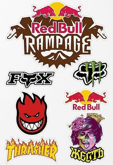 velosiped sekilleri: Velosiped üçün dekorativ stiker setləri – Mövzular: Monster Energy — 5