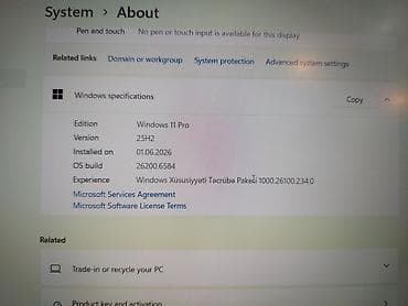 komputer notebook: Lenovo Legion (15.6") noutbuk Texniki xüsusiyyətlər: - Prosessor — 8