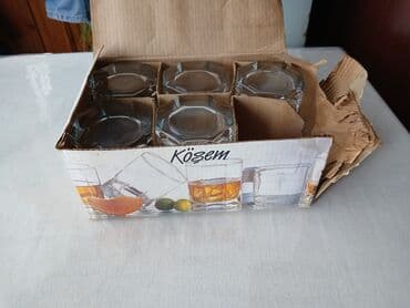 sovetin qablari: Stəkanlar, Şüşə, 6 ədədli dəst, Türkiyə — 3