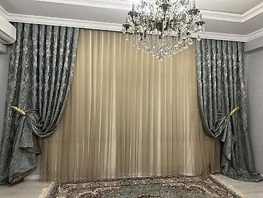 Klassik üslubda pərdə dəsti - Komplekt: ikiqat sistem – qalın
